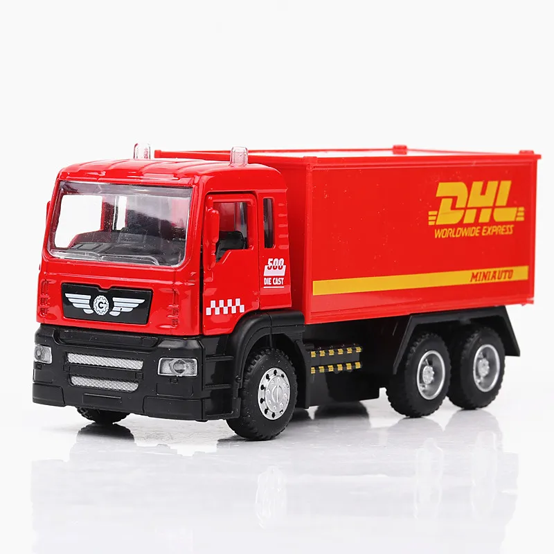 

1:36 DHL SF EMS Express car Alloy Car Model Diecast Lifting Tail Hot Wheel For Children thomas car toys for boys glider bus #ZW