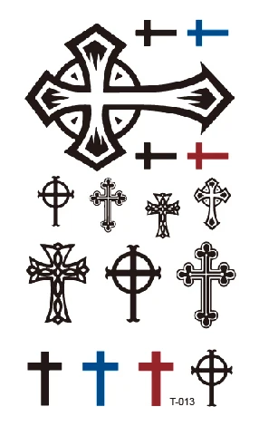 

Waterproof Temporary Tatoo Fake Tattoo Sticker Cross Tattoos Stickers Tatouage Hand Foot Tatto Art For Women Girl Lady Men