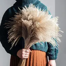 100 шт сушеные камышовые украшения для дома, искусственные цветы, букет, искусственный цветок для свадьбы Вечерние принадлежности, домашний декор