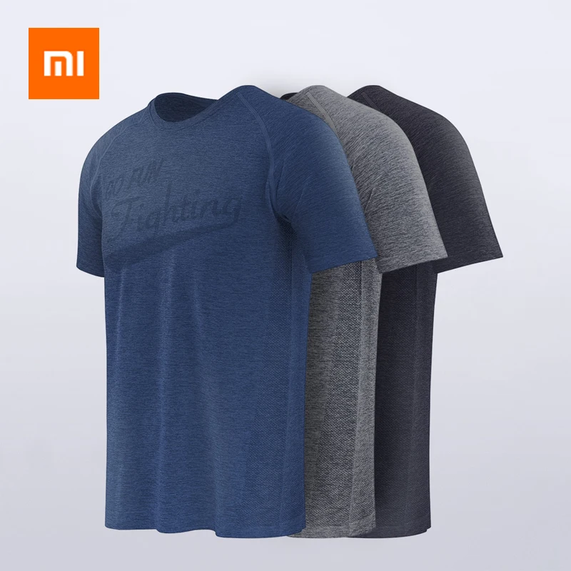 Xiaomi пот поглощающий свет дышащая, с коротким рукавом спортивные удобные спортивные футболки анти-бактерии для мужчин летний топ