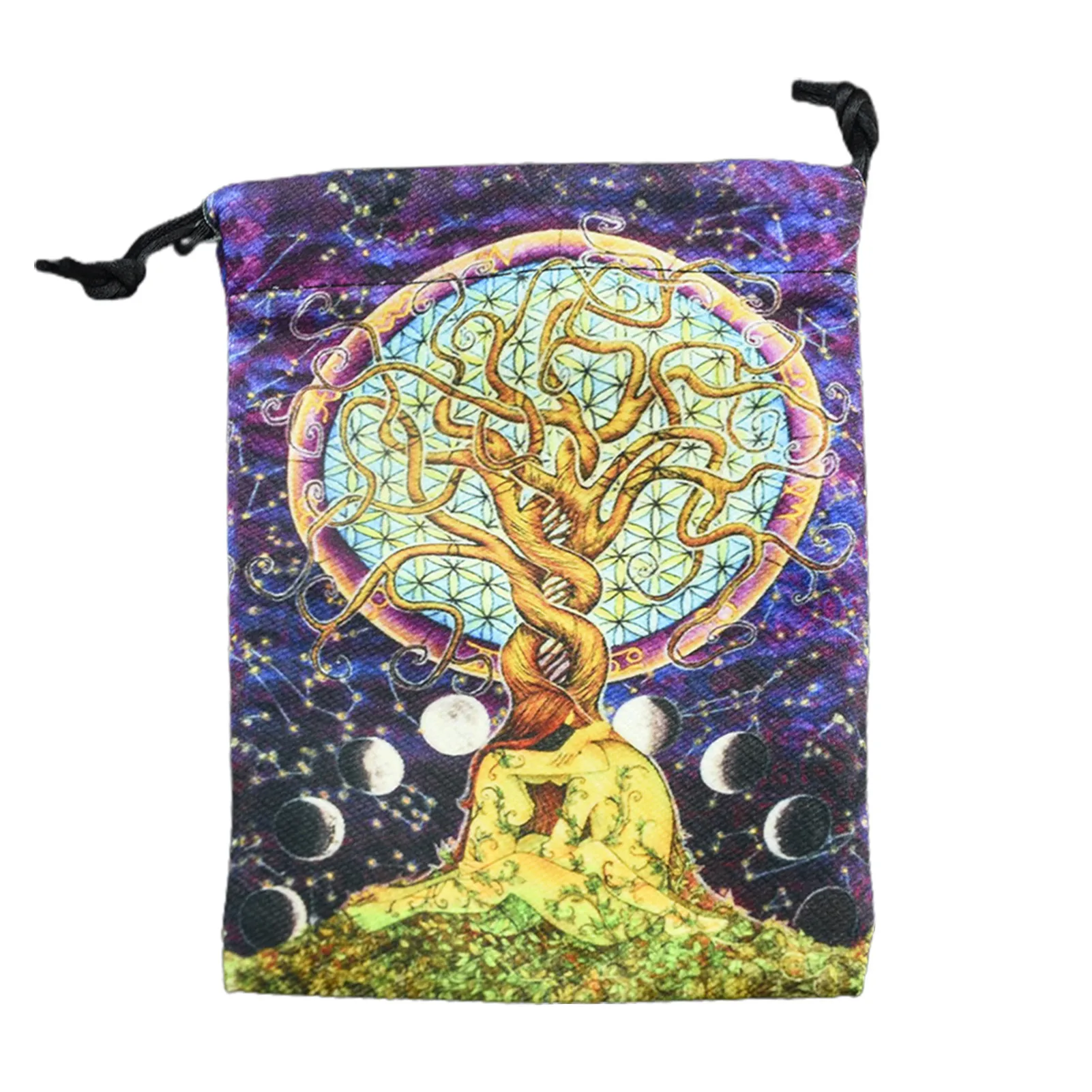 Pouches Boxes & Organizers Shoe, Jewelry & Watch Accessories 4 Colors Tarot  Cloth Bag,Tarot Card Cloth and Bag,13x18cmTarot Card Storage Bag Velvet  Double Sided Print Drawstring Bag,Suitable for Tarot Card  Lovers,Psychologists Magicians