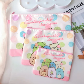 

3 pcs/set Cartoon Cute Sumikko Oxford cloth A4 A5 B6 File Folder Document Organizer Holder Storage Bag School Office Stationery