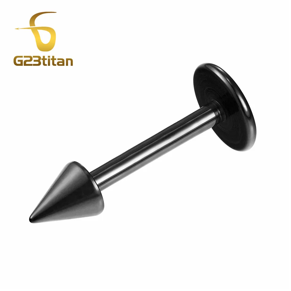 Labret Studs 10 шт. в партии G23 титановые округлые микроштанги Bananabells губная серьга ювелирные украшения для пирсинга кольца оптом - Окраска металла: Labret Studs