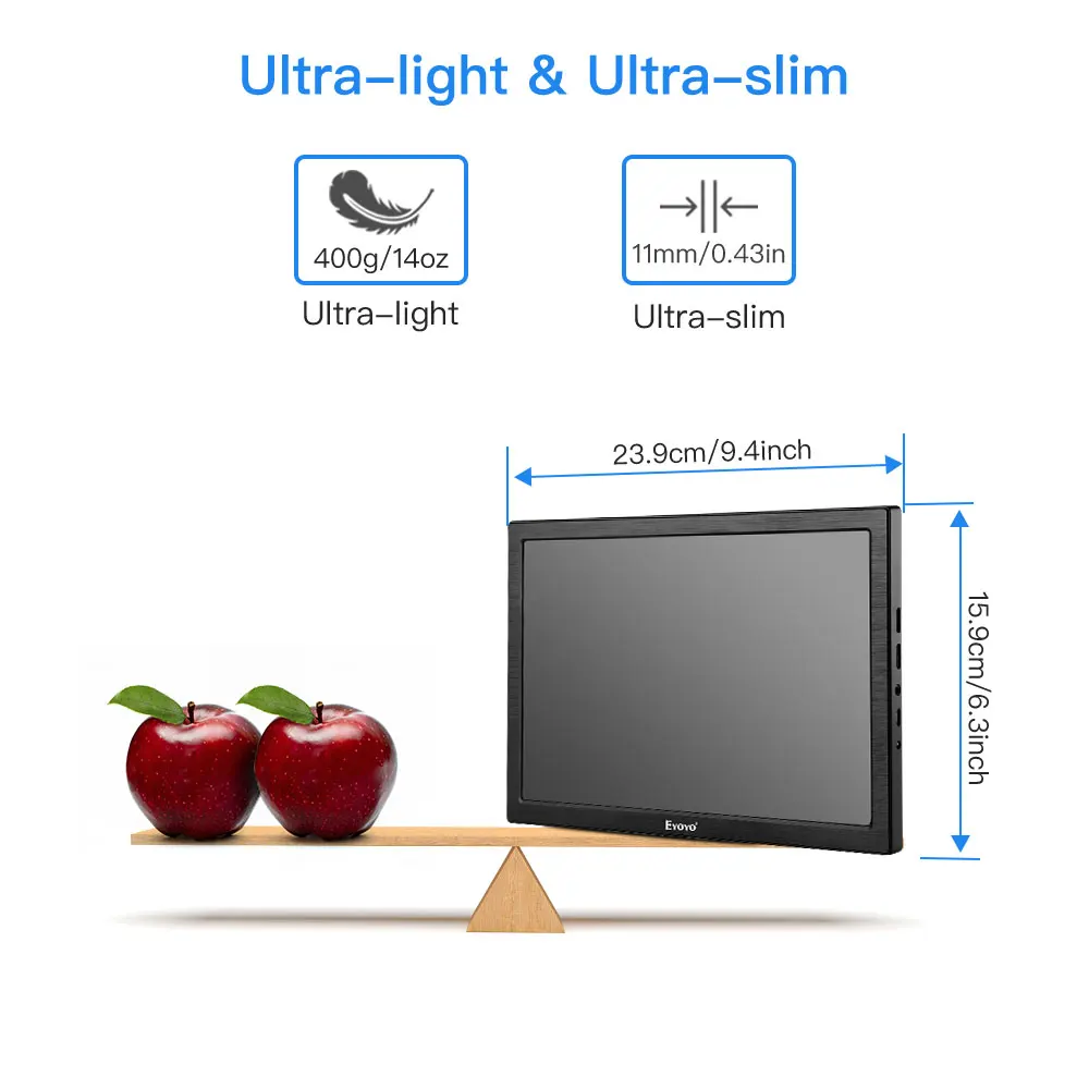 10 &quotдюймовый портативный компьютерный монитор ПК 2560x1600 HDMI PS3 PS4 Xbox360 2K ips lcd со