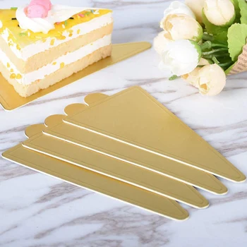 

New Mini Cardboard Cake Bases 100pcs Golden Mousse Cake Boards Cake Paper Plates Dessert Board Base for Wedding Birthday XSD88