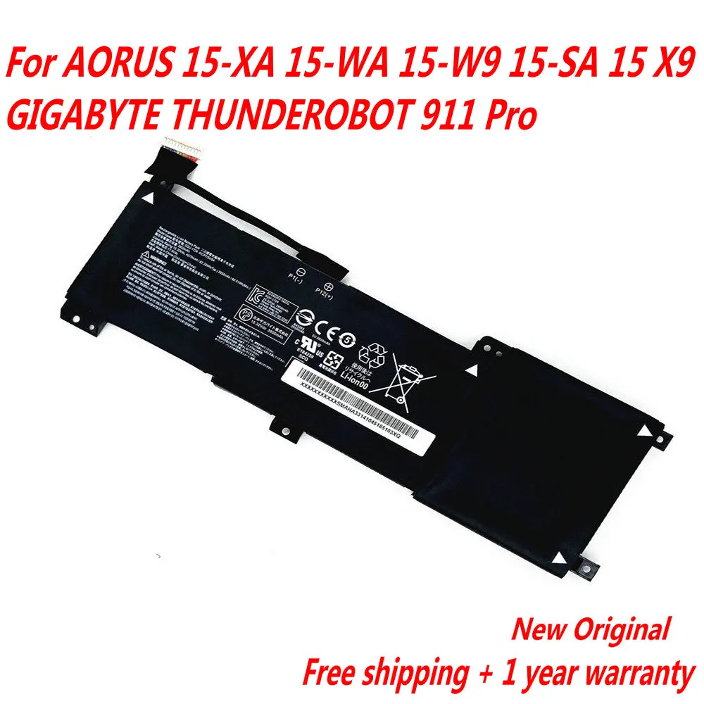 Аккумулятор для ноутбука AORUS 15-XA 15-WA 15-W9 15-SA 15 X9 GIGABYTE THUNDEROBOT 911 Pro Quanta | Компьютеры и