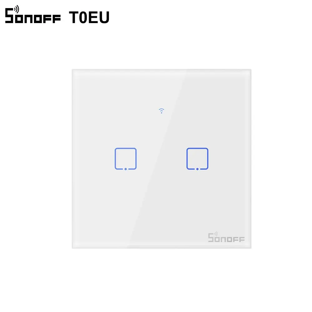 Smart Switch Smart Switch Module Itead SONOFF Outlets Touch EU Wifi Switch Smart Wall Touch Light Switch 1 Gang Touch/WiFi/APP Remote Smart Home Works with Alexa