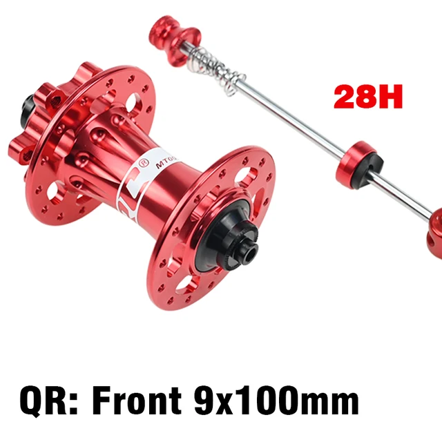 ARC Newest 28 Holes Mountain Bike Hub Disc Brake Aluminum Alloy Bicycle Hub 4 Pawls 48 Clicks Front Hub Rear Hub Warranty 1 Year 28H Front QR