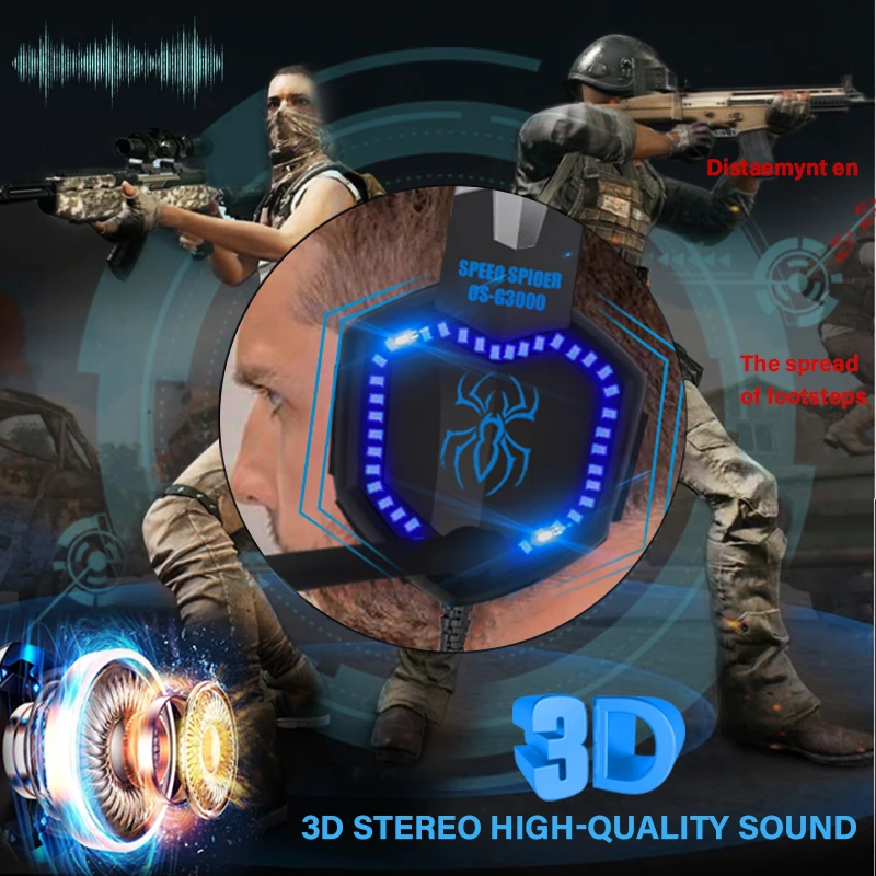 Gamer para Celular sobre a Orelha do Computador Fone de Ouvido Celular com Fio Fone de Ouvido com Microfone com Cancelamento de Ruído Gamer para Ps5 Fone Telefone Microfone Cancelamento de Ruído Estéreo Gaming Capacete Ps4 pc com - Image 2