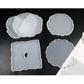 

11Pcs Irregular Round Wave Silicone Geode Coaster Resin Molds Resin Coaster Mold 667E
