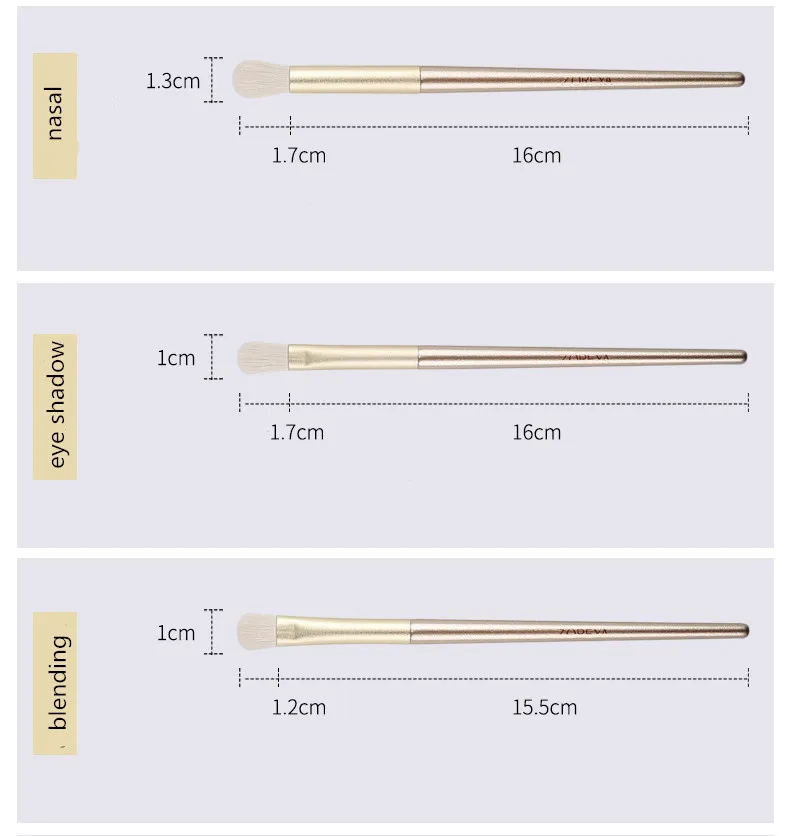 ZOREYA Make up Brush Set Luxurious Makeup Brushes Natual Hair Face and Eye Brushes With High Quality Zipper Bag