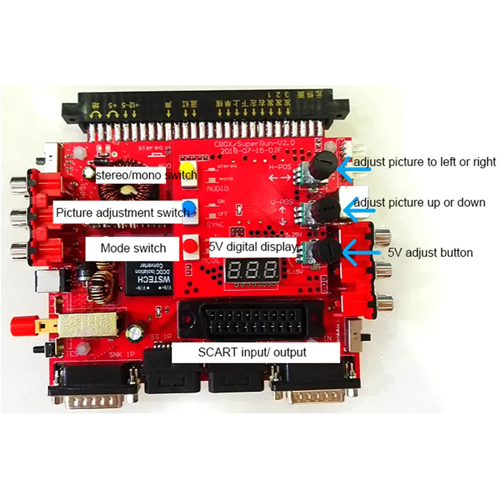 Преобразователь для SNK V2.0 Super Gun JAMMA CBOX к джойпаду и геймпаду Saturn аркадных игр