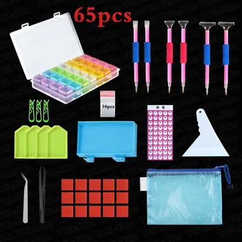 

Diamond Painting Tools Box Label sticker,5D DIY Diamond Accessories Kits Diamond Cross Stitch Tool Sets Embroidery for Craft