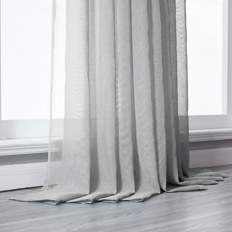 Tulle Curtains for Living Room Solid Color Modern Window Voile Curtains for Bedroom Kitchen Window Blinds Home Decoration Tulle