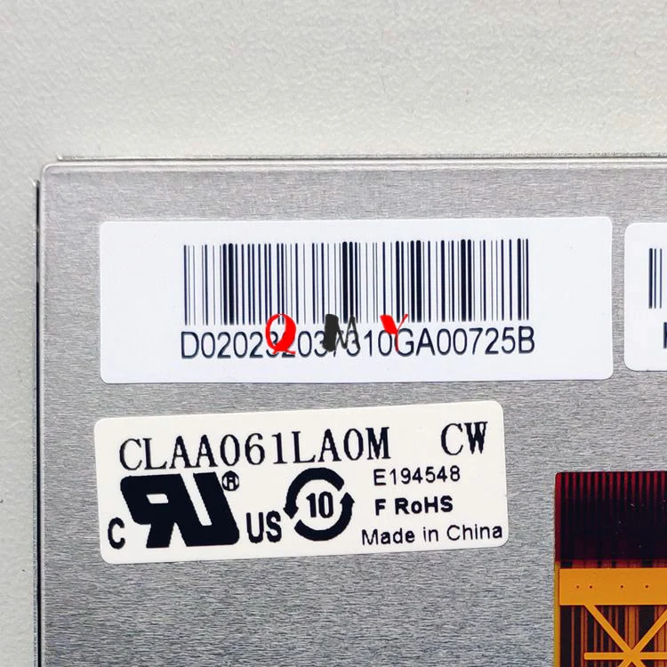 6.1 인치 자동차 GPS DVD lcd 터치 스크린, 유리 CLAA061LA0MCW CLAA061LA0BCW 신제품