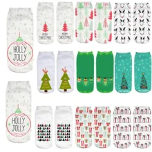 Женские носки с объемным мультипликационным забавным рождественским забавным принтом; Новинка; хлопковые носки с принтом; Calcetines 8W1