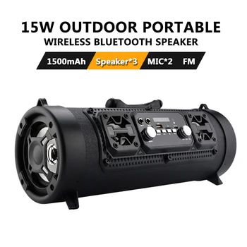 

Bluetooth Speaker Music Center Outdoor Portable Column Super Bass Subwoofer FM Move KTV Sound Unit Wireless Surround TV Whit Mic