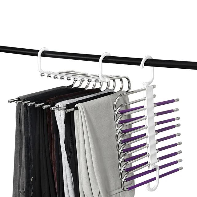 Multifunctional Pants Hanger For Clothes Rack Closet Organizer Adjustable Pants Storage Shelf Wardrobe Organizer Trouser Hanger 1
