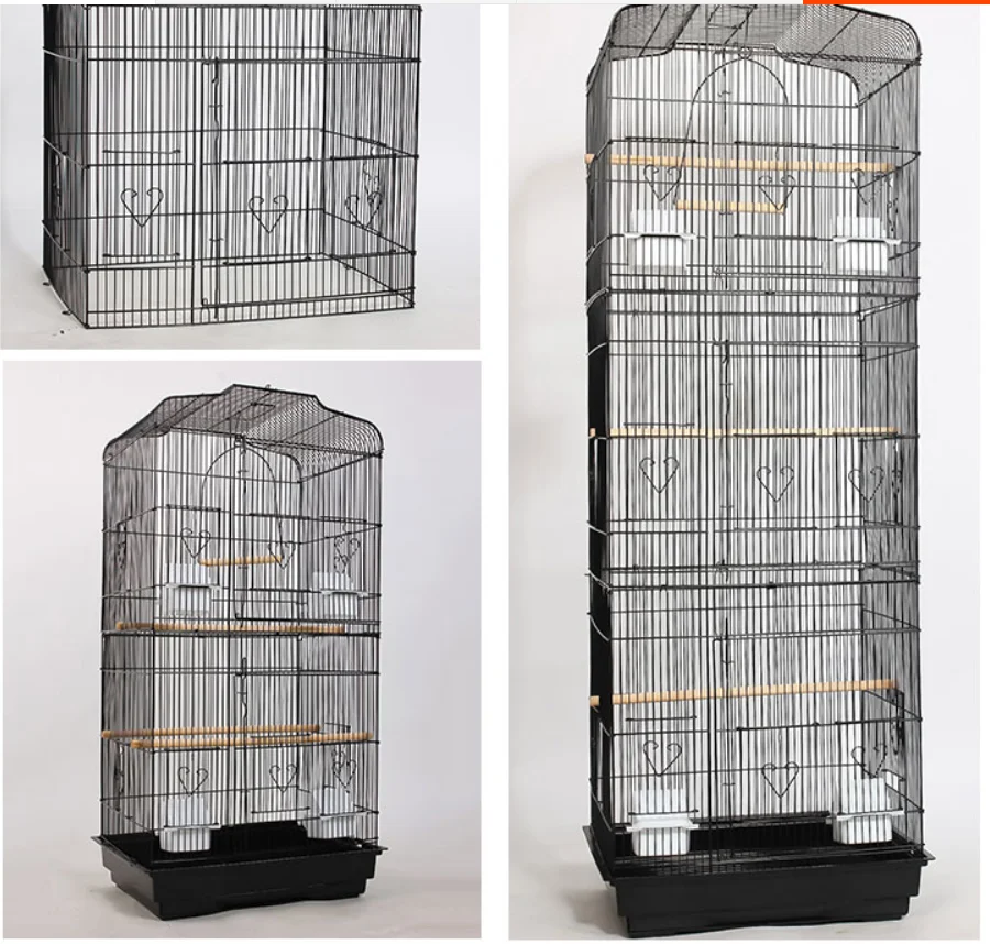 С аксессуарами для большой клетки для птиц металлический домик для птиц железная клетка для попугая металлическая клетка для разведения пионов клетка-гнездо для кровати железные принадлежности для голубей - Цвет: SET 5