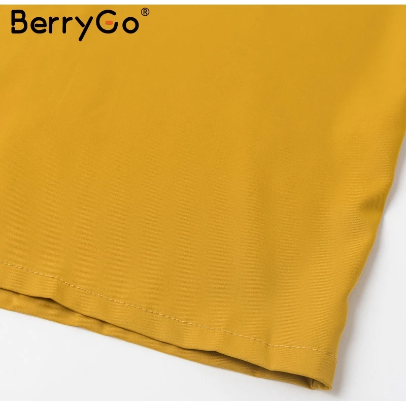 BerryGo элегантное облегающее офисное платье для женщин, рукав летучая мышь, осенние платья русалки для женщин, v-образный вырез, высокая талия, тонкие женские платья