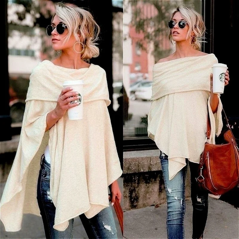 

Women's Blouses Elegant Fashion Tops for Women Off Shoulder Irregular Pullover Casual Loose Shirt Blouse Lady