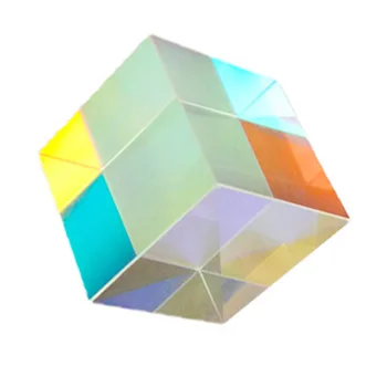 

Combiner Splitter Cross Dichroic Cube RGB Prism Optical Glass Triangular Prism for Teaching Light Spectrum Physics 20mm