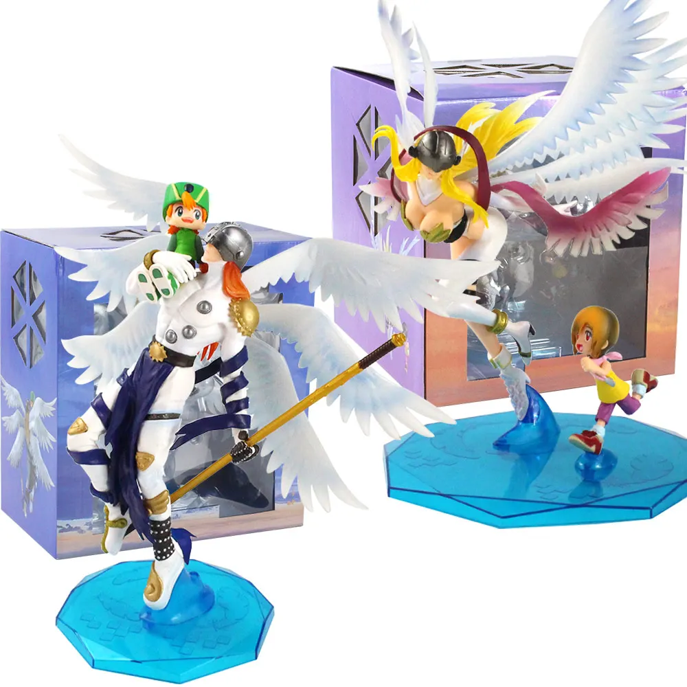 Аниме Digimon Приключения Angemon Angewomon фигурка Такаши Ягами Хикари ПВХ модель игрушки