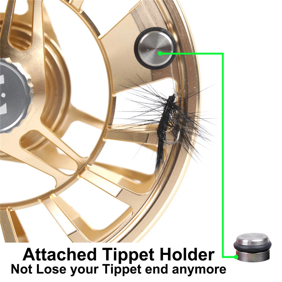 Maxcatch AVID PRO フライフィッシングリール CNC機械加工アルミボディ 超大型アーバーデザイン 3/5 5/ Maxcatch AVID PROフライリール、CNC機械加工アルミニウムボディ超大型