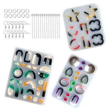

3 Pack Earrings Resin Molds Kit Bohemian Drop Dangle Acrylic Earrings Epoxy Resin Molds Fashion Jewelry Making Tools