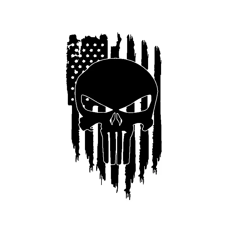 

Funny American Flag Skull Vinyl Car-Sticker and Decals Styling Fashion for Bumper Window Decoration Car Accessories KK16*10cm