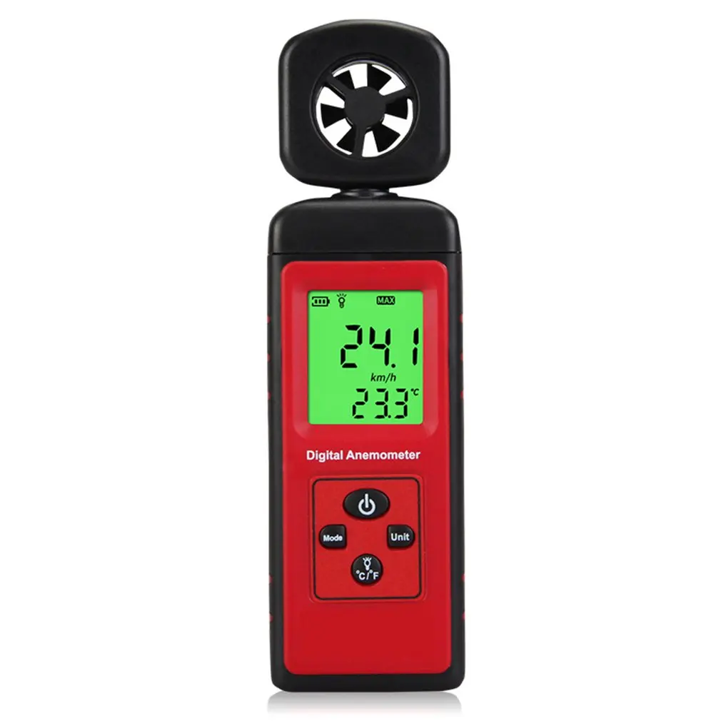 

Digital Anemometer Thermometer Portable Wind Air Speed Gauge Meter Windmeter Measuring Temperature Tester