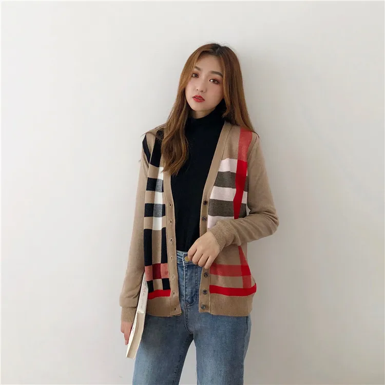 New Kind of Open-top Sweaters and Women's Wear Colour-Coloured Knitted Sweaters Early Spring Jacket Korean Edition