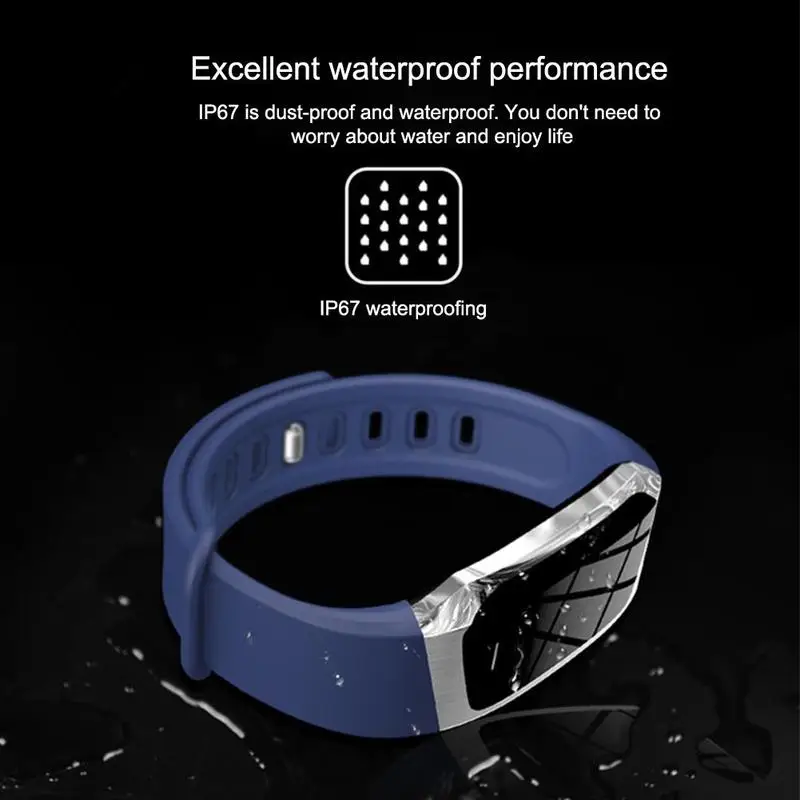 E18 Smart Bracelet Color Screen Heart Rate Blood Pressure Monitor Bracelet Smart Call Waterproof Anti-lost Reminder Watch P5C9
