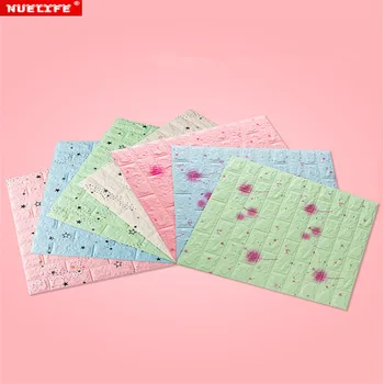 

Dandelion pattern waterproof anti-collision brick pattern foam soft bag stickers 3d wall stickers kids room bedroom wallpaper