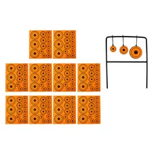 Углеродистая сталь самосброс спиннинг стрельба мишень+ 10 листов наклейки мишень