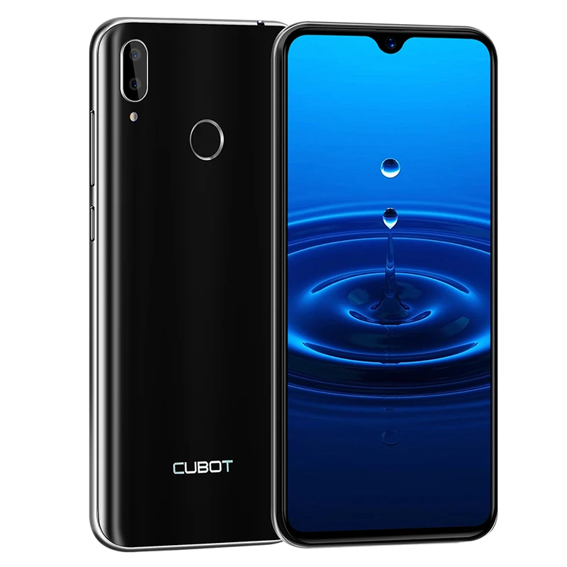 

Cubot R15 Android 9.0 19:9 2GB 16GB MT6580P Quad Core Fingerprint Smartphone 6.26'' Water-Drop Screen Dual Back Cameras Celular
