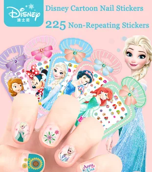 

Disney Children's Nail Stickers Baby Nail Tattoo Sticker Ice Romance Princess Mickey Minnie Cartoon Nail Stickers