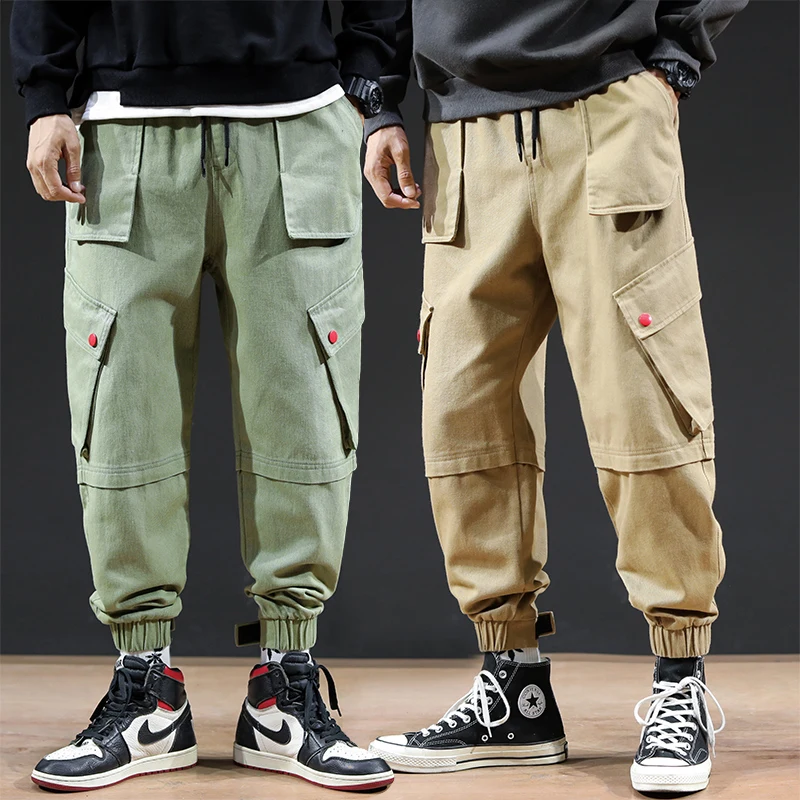 Streetwear Joggers Hip Hop Trousers Men Big Pocket Black Harem Pants Men Clothing Fashions Korean Style Jogger Pants Men