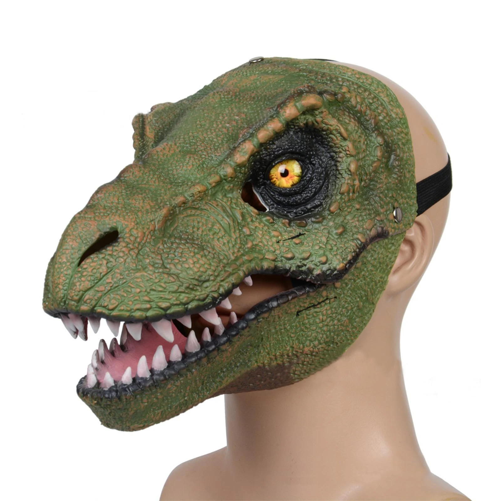 Máscara de mundo de dinosaurio con mandíbula abierta, Tiranosaurio Rex,  disfraz de Cosplay de Halloween, fiesta para niños, accesorios de carnaval,  casco de cabeza completa|Chistes y bromas| - AliExpress