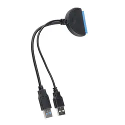 2,5 "SATA HDD Мобильный корпус USB 3,0 на SATA 22P 2,5 дюймов адаптер драйвера жесткого диска USB кабель питания адаптер высокого качества