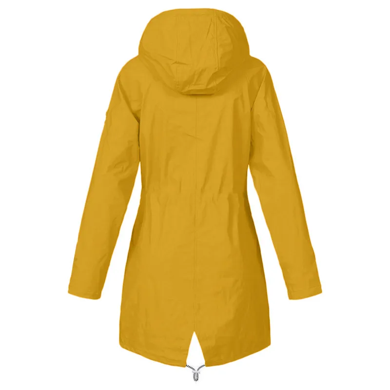 Винтажное Женское пальто, плюс размер, 5xl, верхняя одежда с капюшоном, водонепроницаемое пальто, на молнии, с длинным рукавом, толстая куртка, Женское зимнее пальто