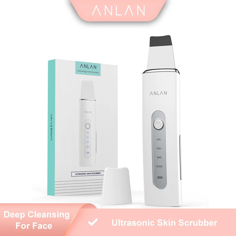 

Ultrasonic Ion Cleansing Blackhead Massage Skin Scrubber Peeling Shovel Facial Pore Cleaner Machine Rechargeable Skin Scrubber
