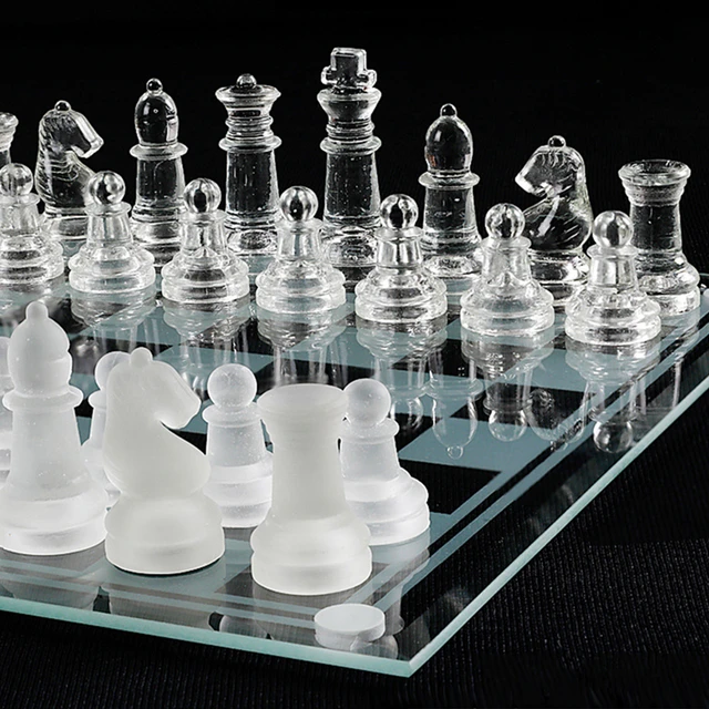高品質のガラス製チェス盤,25cmまたは20cmのチェスセット - AliExpress