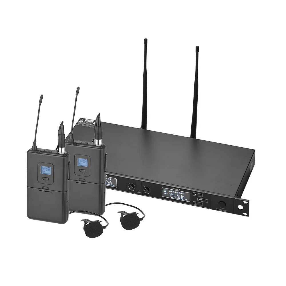 

Hot New Muslady U-6002 Professional Dual-Channel UHF Wireless Microphone System with 2 Handheld Mics + 1 Rack-Mount Receiver