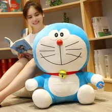 Peluche dessin animé Doraemon, poupée chat mignon, oreiller en peluche doux pour bébés filles, cadeaux de haute qualité, 23 48cm