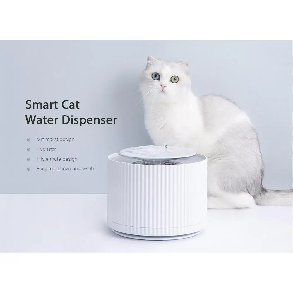 

Smart Cat Pet Water Dispenser Water Purifier 5 Layer Filter 360 Degree Open Drinking Tray Animal Fountain with Drinking Water