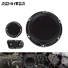 Motorcycle CNC Derby Timer Timing Cover With Inspection Cover Set Black For Harley Sportster XL 883 1200 XR Iron Custom 04 2017