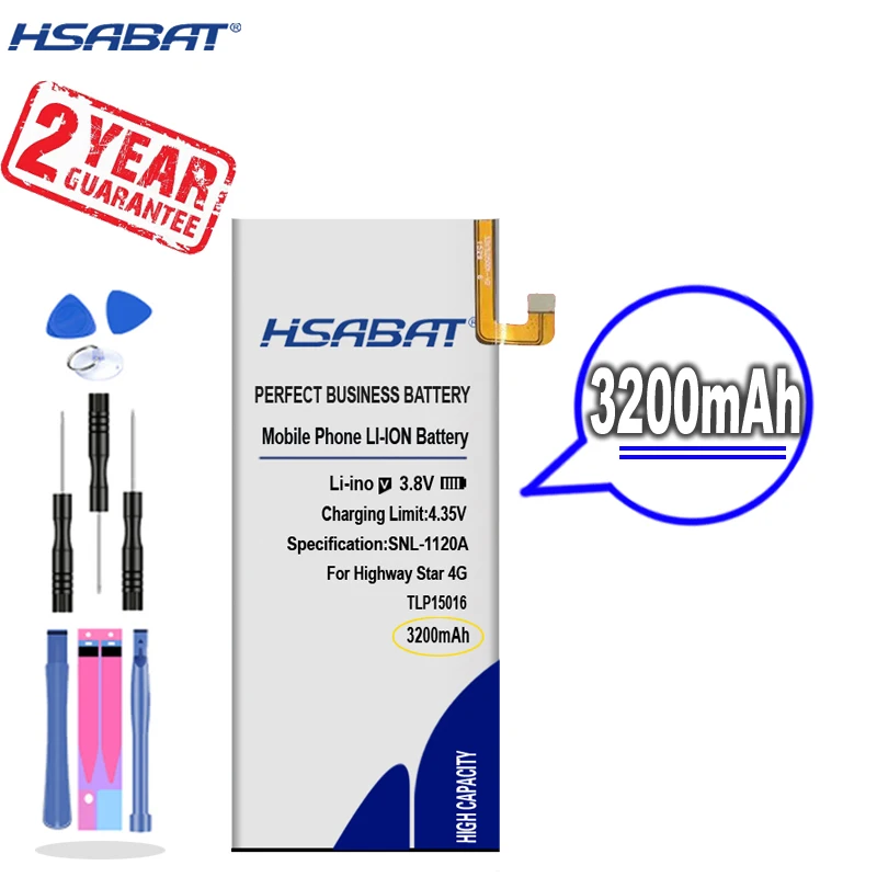 Новое поступление [HSABAT] 3200 мАч Сменный аккумулятор для WIKO Highway Star 4G с двумя