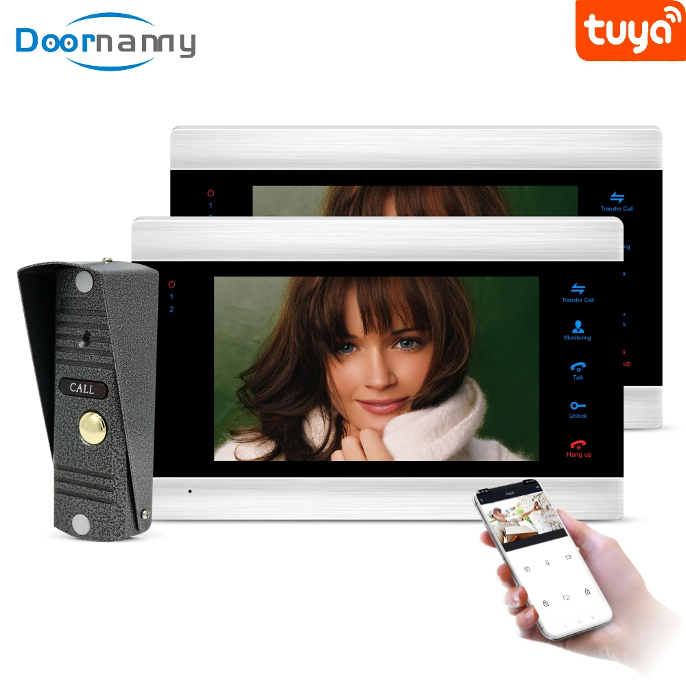 

Doornanny Smart Outdoor Wireless Video Intercom Wifi 720P AHD 1 To 2 Villa Apartment Video Intercom System Tuya Doorphone