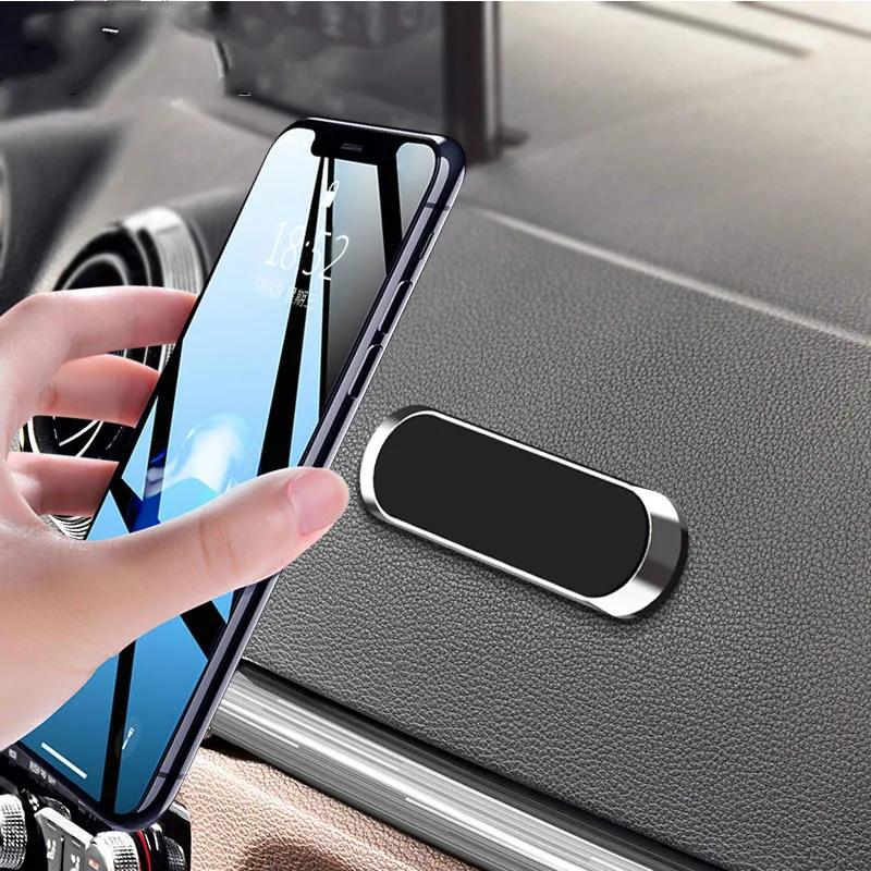 

Mini Strip Shape Magnetic Car Phone Holder Stand Wall Metal Magnet Car GPS Navigation Mount Dashboard phone holder car